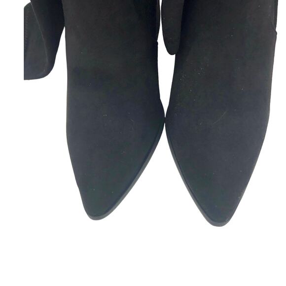 STEVE MADDEN Tava Black Over the Knee Boots 10 Block Heel Suede - Picture 8 of 9